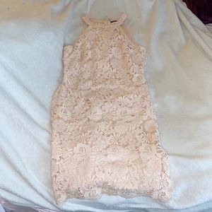 light pink lace lulus dress
